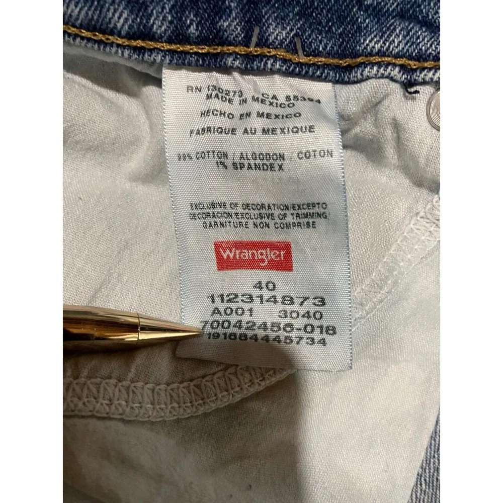 Wrangler Denim Shorts Men 40 Jorts Blue Medium‎ Wash Straight Baggy Skater y2k